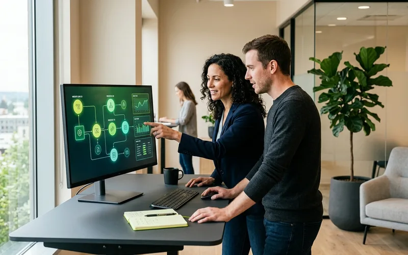 Ícono de automatización de procesos con inteligencia artificial